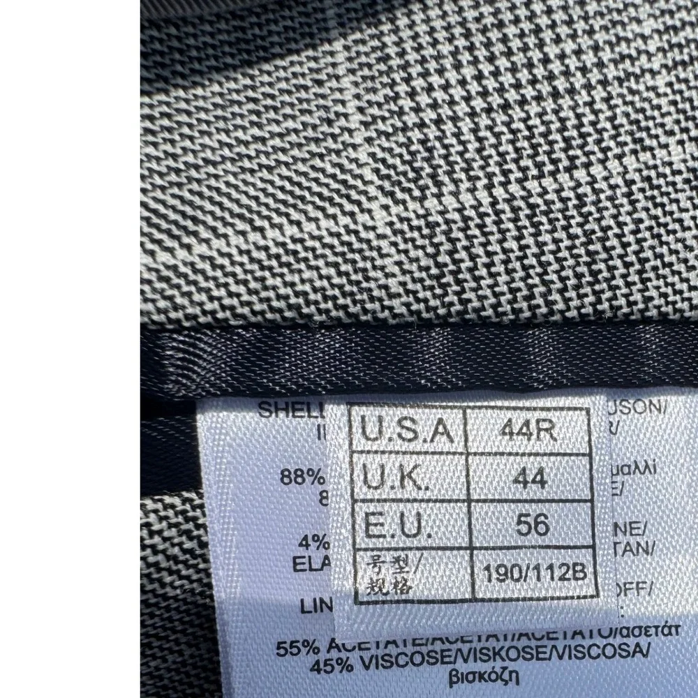 Brooks Brothers Explorer Fitzgerald Fit Grey Glen Plaid Blazer Sport Coat 44R